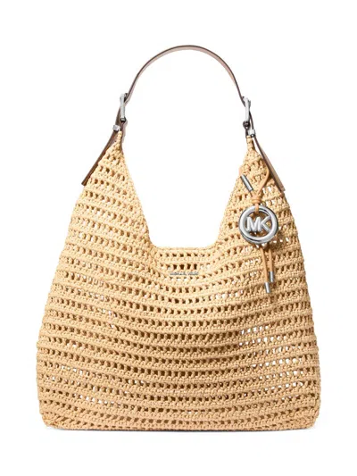 Michael Michael Kors Women's Large Logo Crochet Hobo Bag