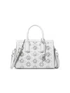 Michael Michael Kors Women's Laser-cut Floral Leather Small Satchel In White