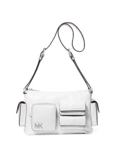 Michael Michael Kors Women's Medium Pocket Shoulder Bag In White