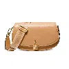 Michael Michael Kors Women's Mila Medium Leather East West Sling Messenger, Pale Peanut In Multi