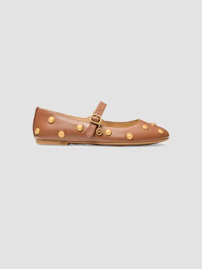 Michael Michael Kors Women's Nellie Flex Mary Jane Ballet Flats In Luggage