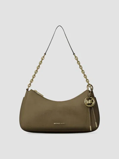 Michael Michael Kors Women's Nolita Medium Leather Pouchette Shoulder Bag In Loden