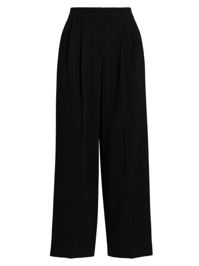 Michael Michael Kors Women's Pleated Wide-leg Pants In Black