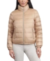 Michael Michael Kors Women's Reversible Packable Jacket, Bone/buff In Multi
