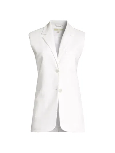 Michael Michael Kors Women's Sleeveless Single-breasted Blazer In White