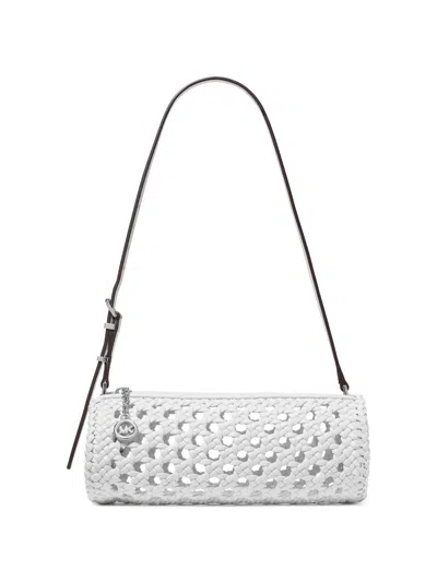 Michael Michael Kors Women's Small Open-weave Barrel Pouchette In Black