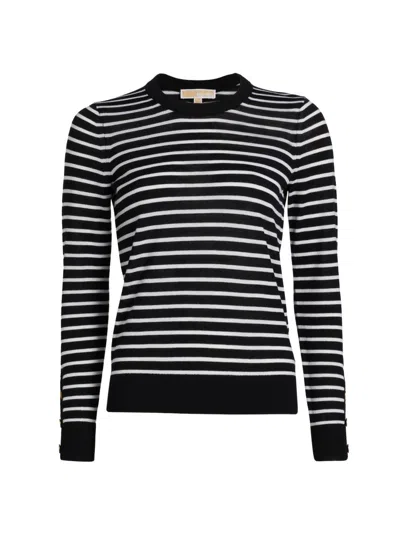 Michael Michael Kors Women's Striped Merino Wool Sweater In Multi