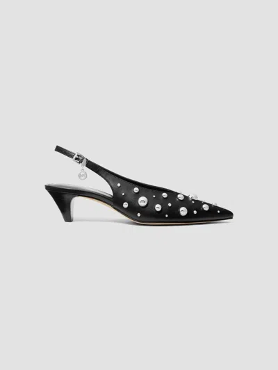 Michael Michael Kors Michael Kors Tonya Studded Slingback Pump In Black