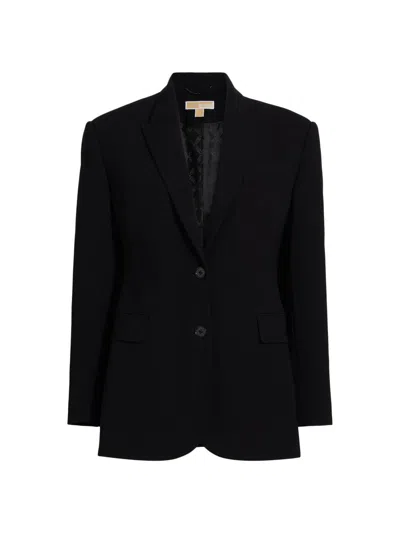 Michael Michael Kors Women's Wide Shoulder Fit Blazer In Black
