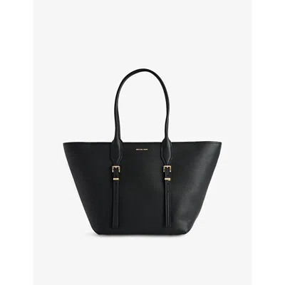 Michael Michael Kors Womens Black Buckle Leather Tote Bag