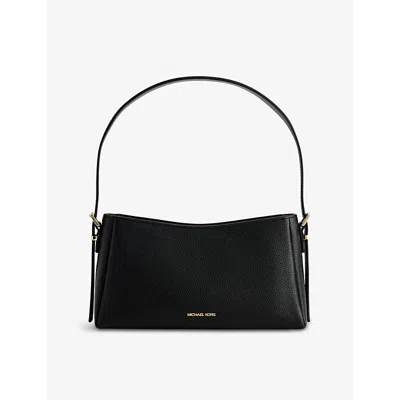 MICHAEL MICHAEL KORS WOMENS BLACK MOORE GRAINED LEATHER SHOULDER BAG