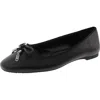 Michael Michael Kors Womens Leather Ballet Flats In Black