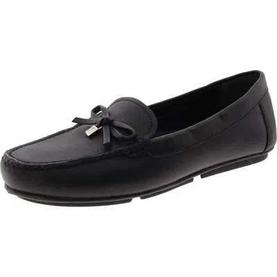 Michael Michael Kors Womens Bow Leather Loafers In Black
