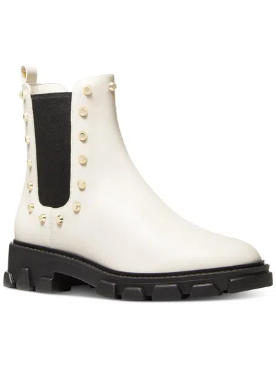 Michael Michael Kors Womens Comfort Insole Round Toe Ankle Boots In White