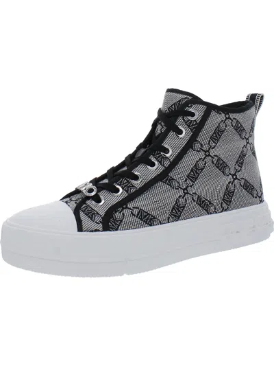 Michael Michael Kors Womens Comfort Insole Textured High-top Sneakers In Multi