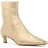 Michael Michael Kors Womens Crackle Man Made Ankle Boots In Gold