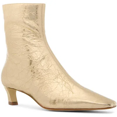 Michael Michael Kors Womens Crackle Man Made Ankle Boots In Gold
