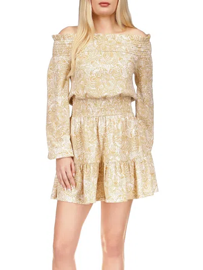 Michael Michael Kors Womens Daytime Short Mini Dress In Beige