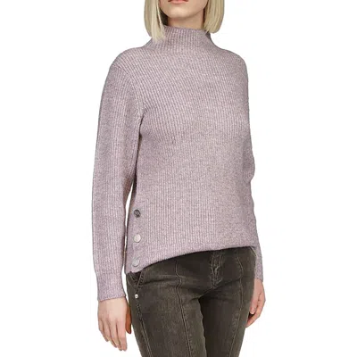 Michael Michael Kors Womens Embellished Knit Mock Turtleneck Sweater In Multi