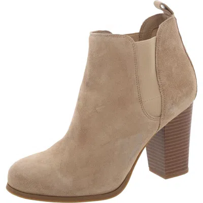 Michael Michael Kors Womens Faux Leather Almond Toe Chelsea Boots In Brown