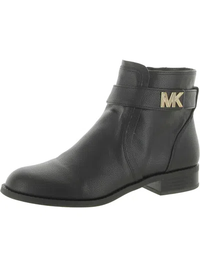 Michael Michael Kors Womens Faux Leather Booties In Black