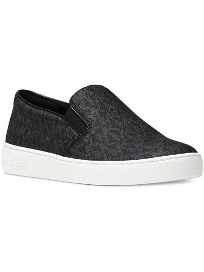 MICHAEL MICHAEL KORS WOMENS FAUX LEATHER SLIP-ON SNEAKERS