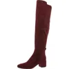 Michael Michael Kors Womens Faux Suede Tall Over-the-knee Boots In Red