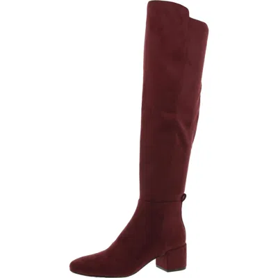 Michael Michael Kors Womens Faux Suede Tall Over-the-knee Boots In Red