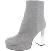 Michael Michael Kors Womens Glitter Canvas Mid-calf Boots In Silver