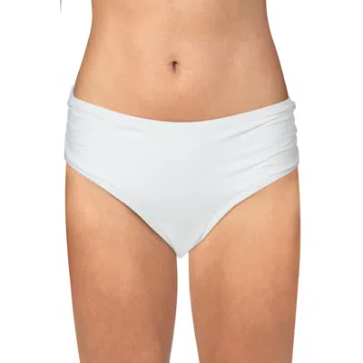 Michael Michael Kors Womens Hipster Shirred Swim Bottom Separates In White