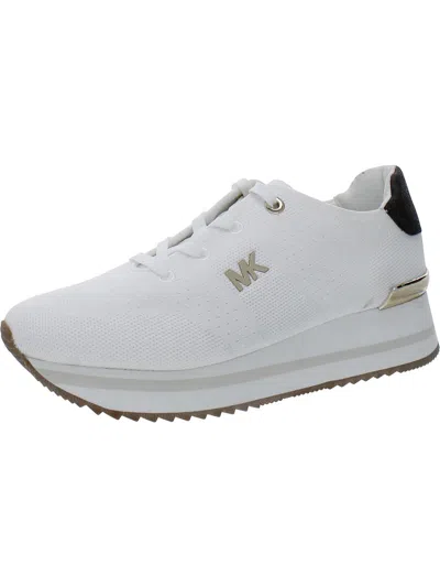 Michael Michael Kors Womens Knit Round Toe Casual And Fashion Sneakers In White