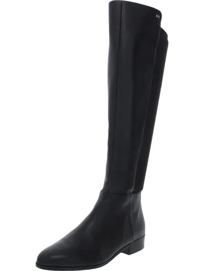 Michael Michael Kors Womens Leather Almond Toe Mid-calf Boots In Black