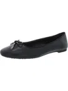 MICHAEL MICHAEL KORS WOMENS LEATHER BALLET FLATS