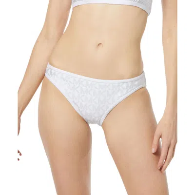 Michael Michael Kors Womens Logo Bikini Swim Bottom Separates In White