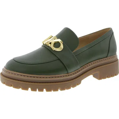 Michael Michael Kors Womens Logo Rubber Loafer Heels In Green