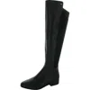 Michael Michael Kors Womens Mixed Media Faux Leather Knee-high Boots In Black