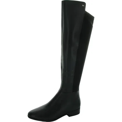 Michael Michael Kors Womens Mixed Media Faux Leather Knee-high Boots In Black