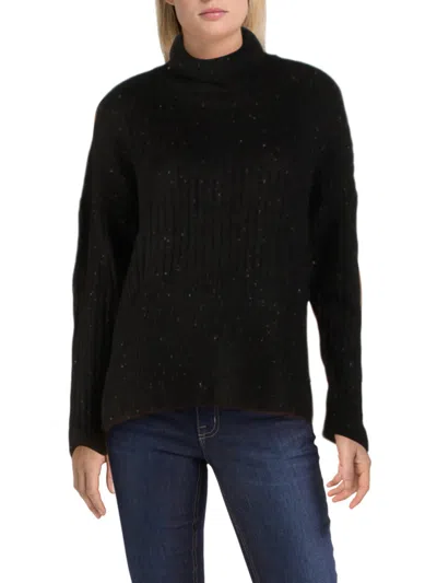 Michael Michael Kors Womens Ribbed Turtleneck Turtleneck Sweater In Black