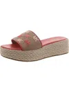 Shop Michael Michael Kors Womens Round Toe Casual Wedge Sandals In Orange