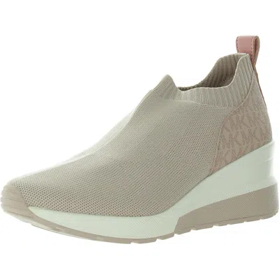 Michael Michael Kors Womens Stretch Knit Wedge Boots In Pink