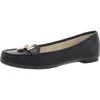 Michael Michael Kors Womens Textured Leather Moccasins In Black