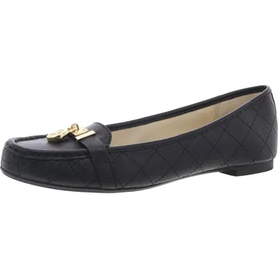 Michael Michael Kors Womens Textured Leather Moccasins In Black