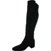 Michael Michael Kors Sg24h Womens Monogram Manmade Knee-high Boots In Black