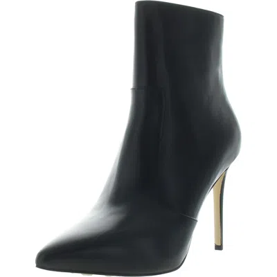 Michael Michael Kors Womens Zipper Leather Ankle Boots In Black