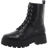 Michael Michael Kors Womens Zipper Leather Combat & Lace-up Boots In Black