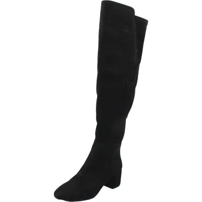 Michael Michael Kors Womens Zipper Suede Over-the-knee Boots In Black