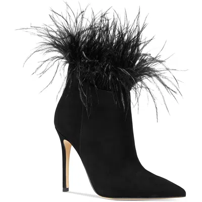 Michael Michael Kors Womens Zipper Suede Shooties In Black