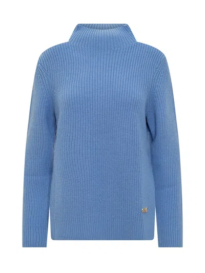 Michael Michael Kors Single Color Sweater In Light Blue