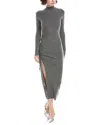 Michael Michael Kors Wool-bend Midi Dress In Gray