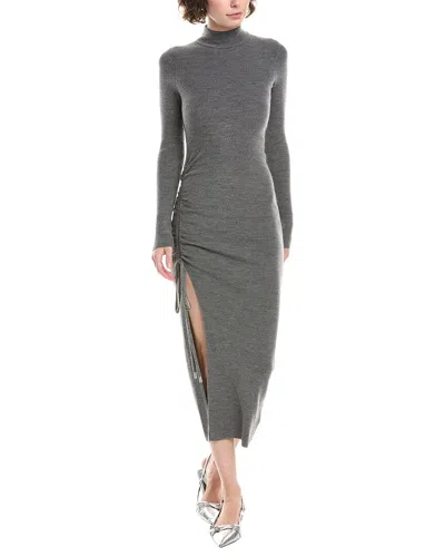 Michael Michael Kors Wool-bend Midi Dress In Gray